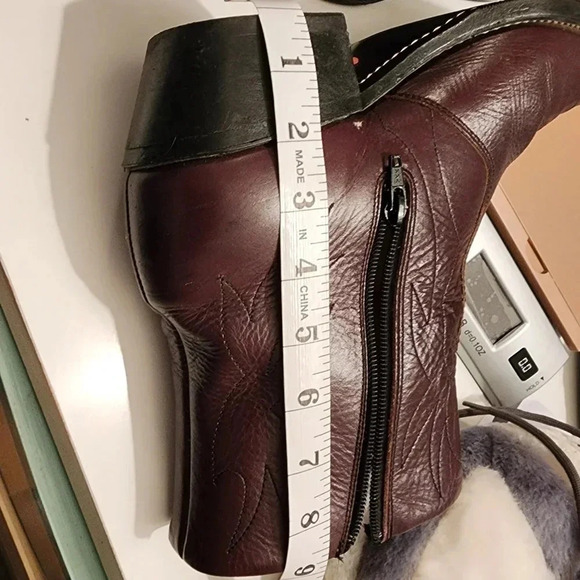 Vintage Long Haul  Leather Oil-Resistant Cowboy Ankle Boots Size 9 Side Zipper main image 5